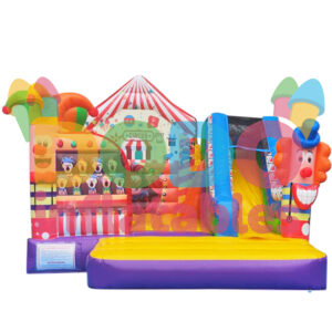 Hoppborg Cirkus med rutschkana